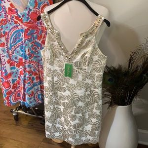 Nwt Lilly Pulitzer gold dress 8
